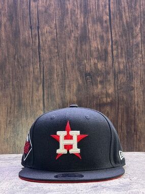 Houston Astros New Era 9Fifty 2017 World Series Side Patch Black White Red-UV